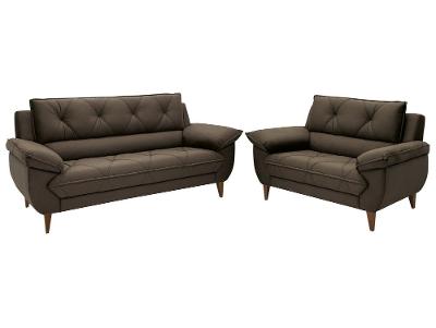 Conjunto de Sofás 2 e 3 Lugares Malbec Linoforte