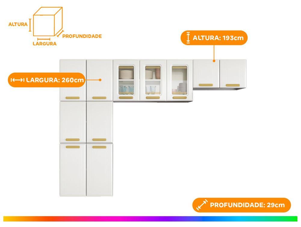 Armário de Cozinha Compacta Telasul Ágata 11 Portas de Aço - 3