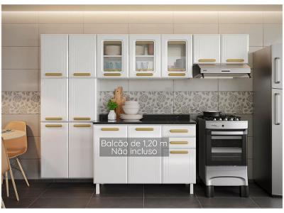 Armário de Cozinha Compacta Telasul Ágata 11 Portas de Aço