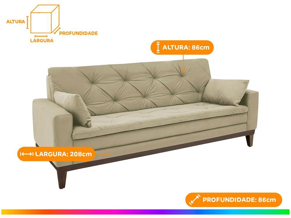 Sofá 4 Lugares Suede Vivaldi Linoforte - 4