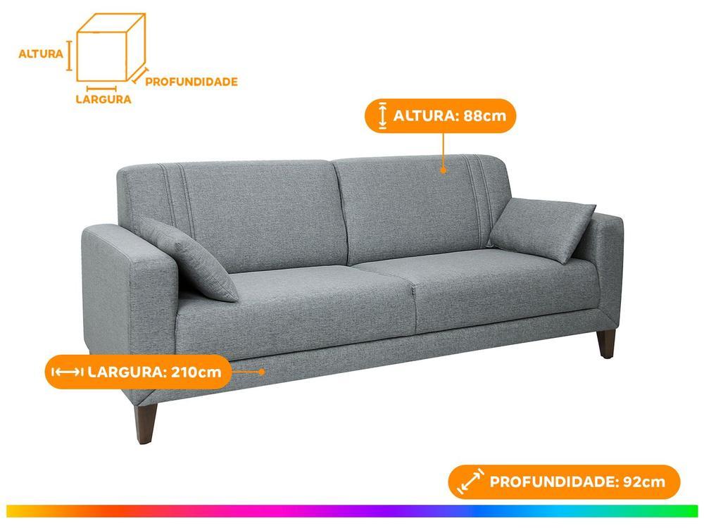 Sofá 4 Lugares Linho Lyon A2 Linoforte - 4