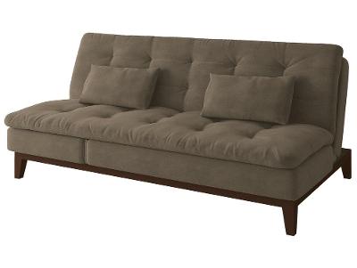 Sofá-cama 3 Lugares Reclinável Suede Linoforte Jade