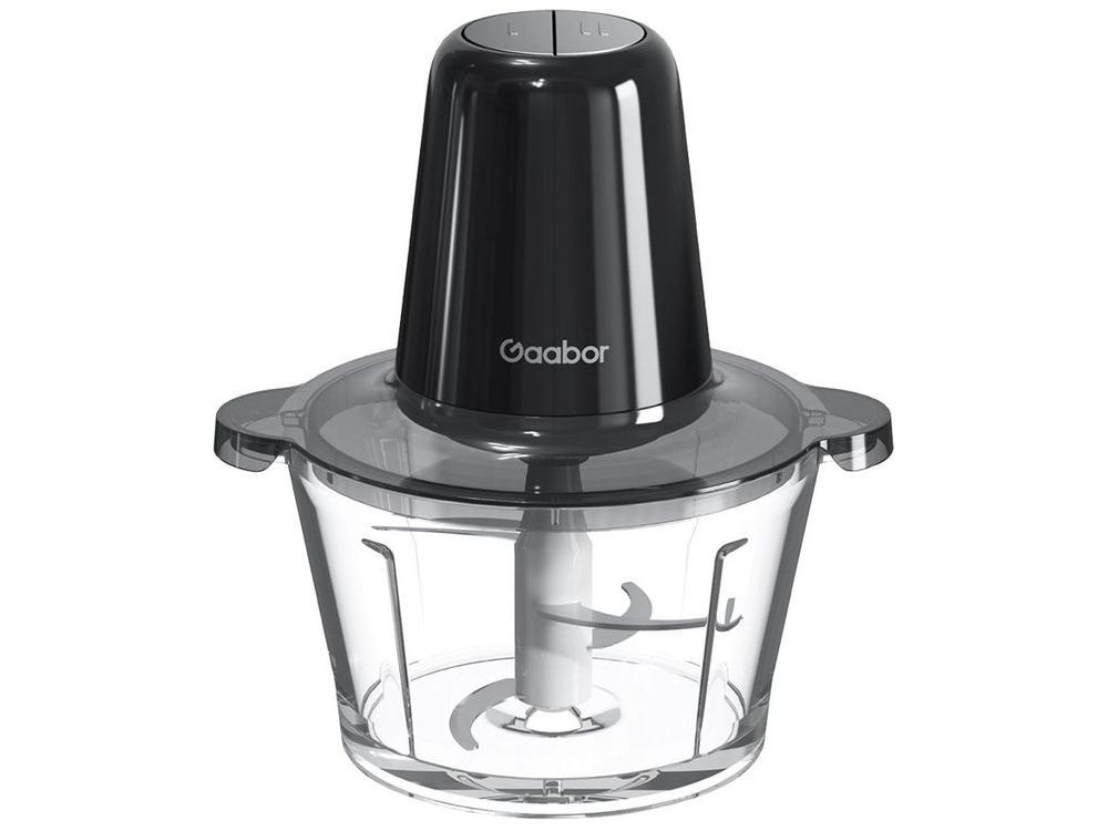 Processador de Alimentos Gaabor 300W Preto Multislice Copo de Vidro - 1