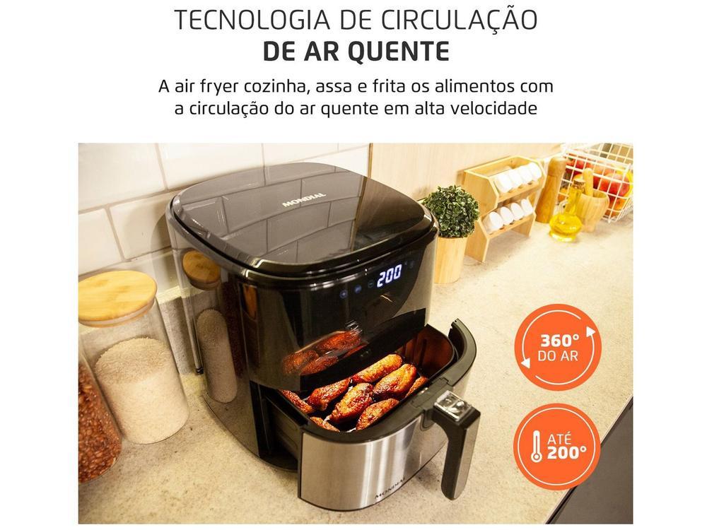 Air Fryer Digital Mondial Grand Family Preta com Timer 5L AF-50-DVI - 7
