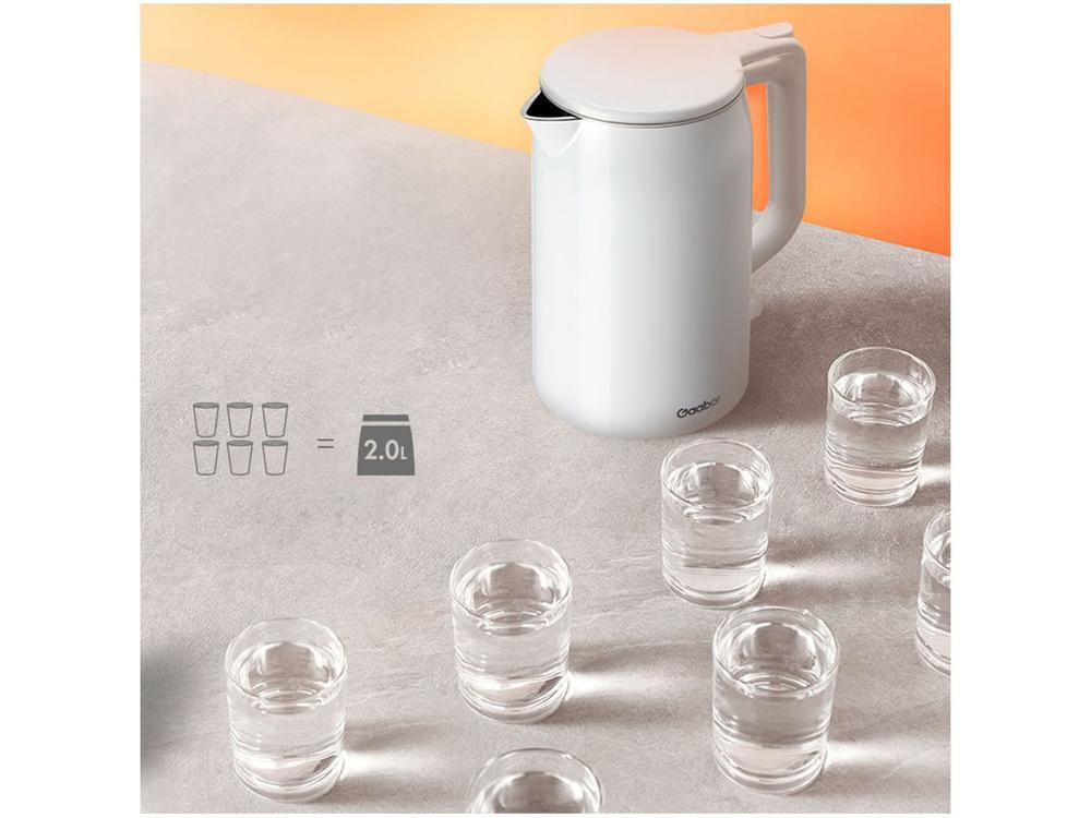 Chaleira Elétrica Gaabor Quick Branca Inox 1,7L - 2