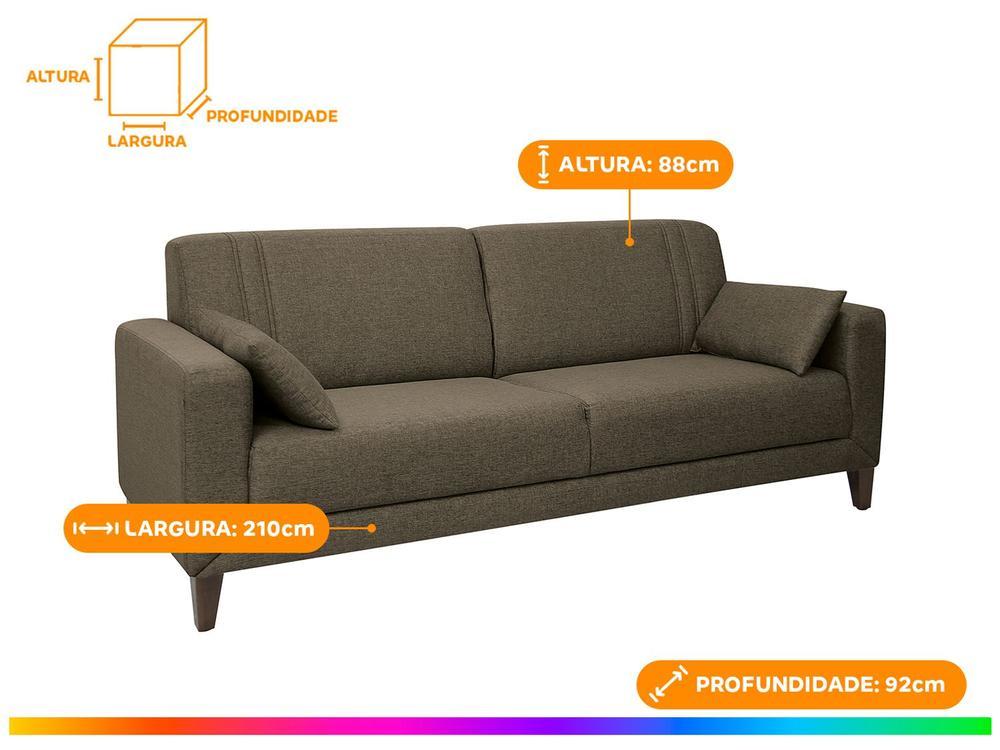 Sofá 4 Lugares Linho Lyon A2 Linoforte - 4