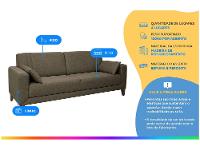 Sofá 4 Lugares Linho Lyon A2 Linoforte - 2