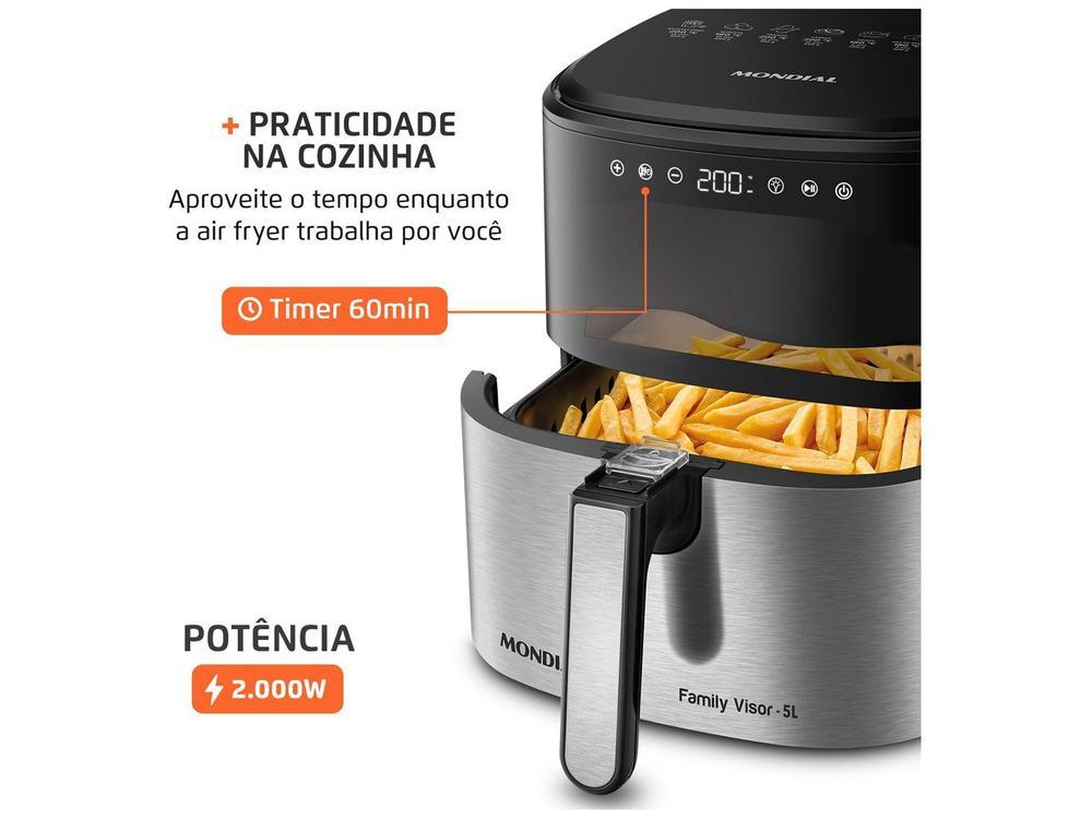 Air Fryer Digital Mondial Grand Family Preta com Timer 5L AF-50-DVI - 8