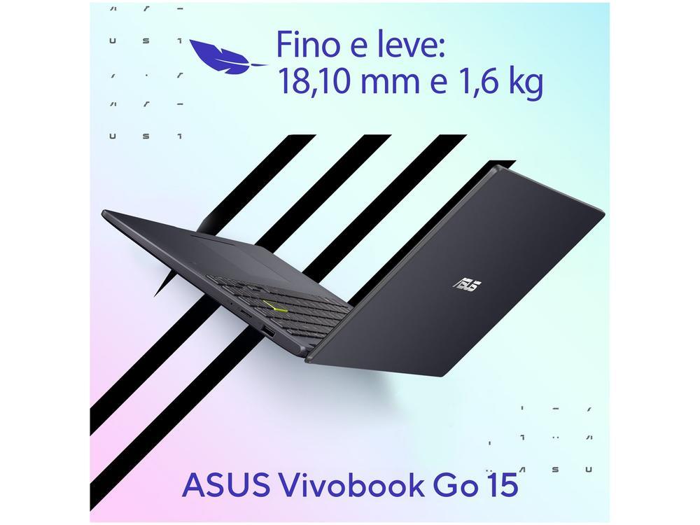 Notebook ASUS Vivobook Go 15 Intel Celeron 4GB RAM 128GB eMMC 15,6" UHD Star Black Windows 11+ Microsoft 365 Personal Office E510KA-BR808WS - 4