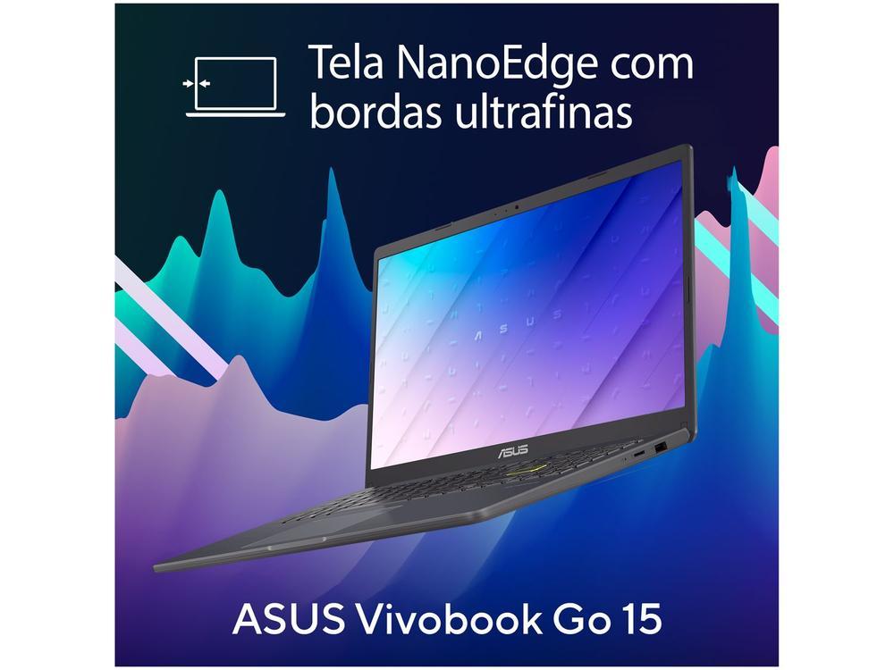 Notebook ASUS Vivobook Go 15 Intel Celeron 4GB RAM 128GB eMMC 15,6" UHD Star Black Windows 11+ Microsoft 365 Personal Office E510KA-BR808WS - 5