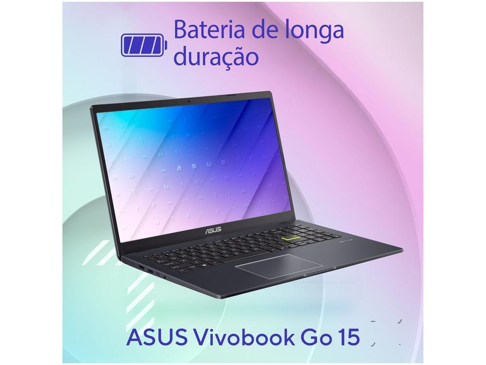 Notebook ASUS Vivobook Go 15 Intel Celeron 4GB RAM 128GB eMMC 15,6" UHD Star Black Windows 11+ Microsoft 365 Personal Office E510KA-BR808WS - 6