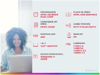 Notebook ASUS Vivobook Go 15 Intel Celeron 4GB RAM 128GB eMMC 15,6" UHD Star Black Windows 11+ Microsoft 365 Personal Office E510KA-BR808WS - 2