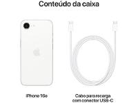 Apple iPhone 16e 256GB Branco 6,1" 48MP iOS 5G - 9