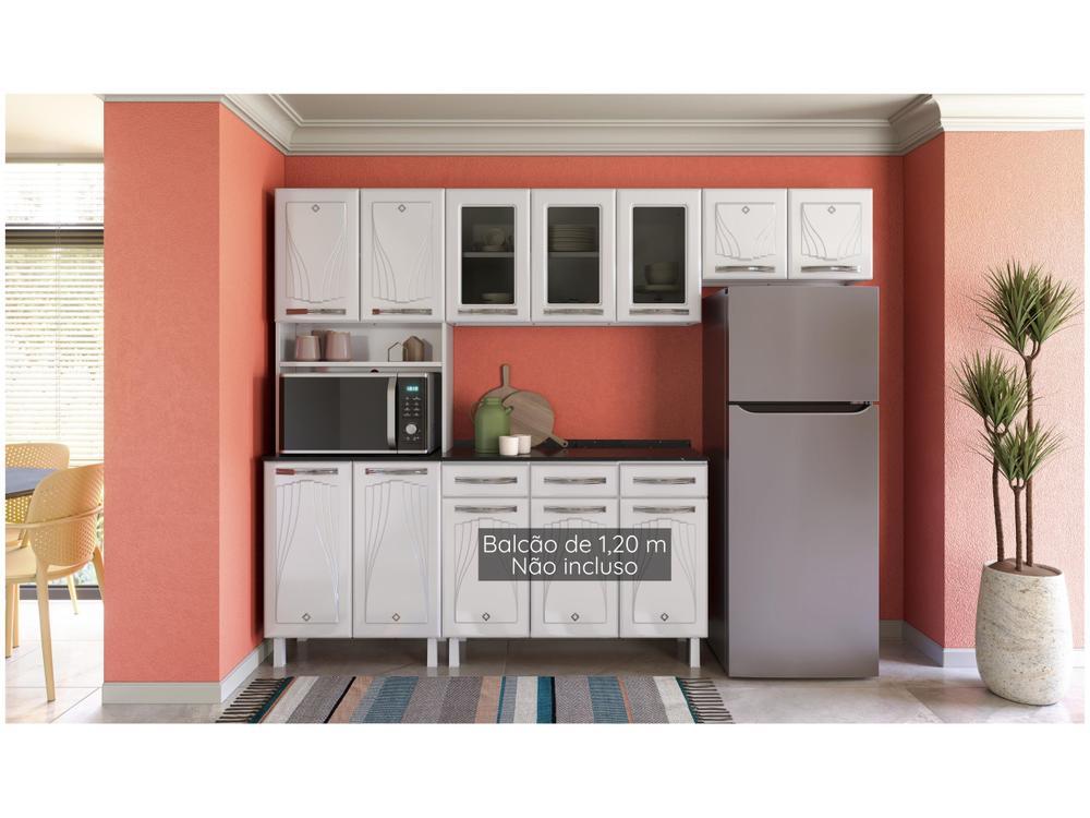 Armário de Cozinha Compacta Telasul Cristal 9 Portas de Aço - 1