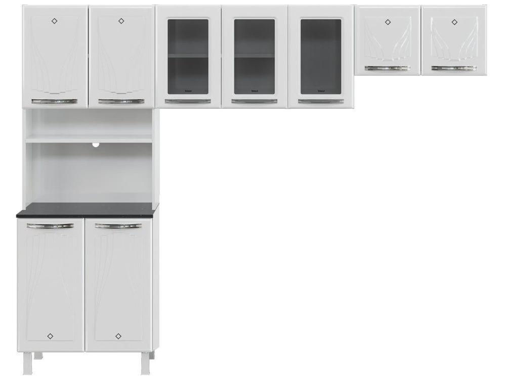 Armário de Cozinha Compacta Telasul Cristal 9 Portas de Aço - 4