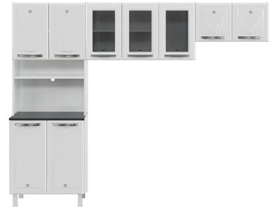 Armário de Cozinha Compacta Telasul Cristal 9 Portas de Aço