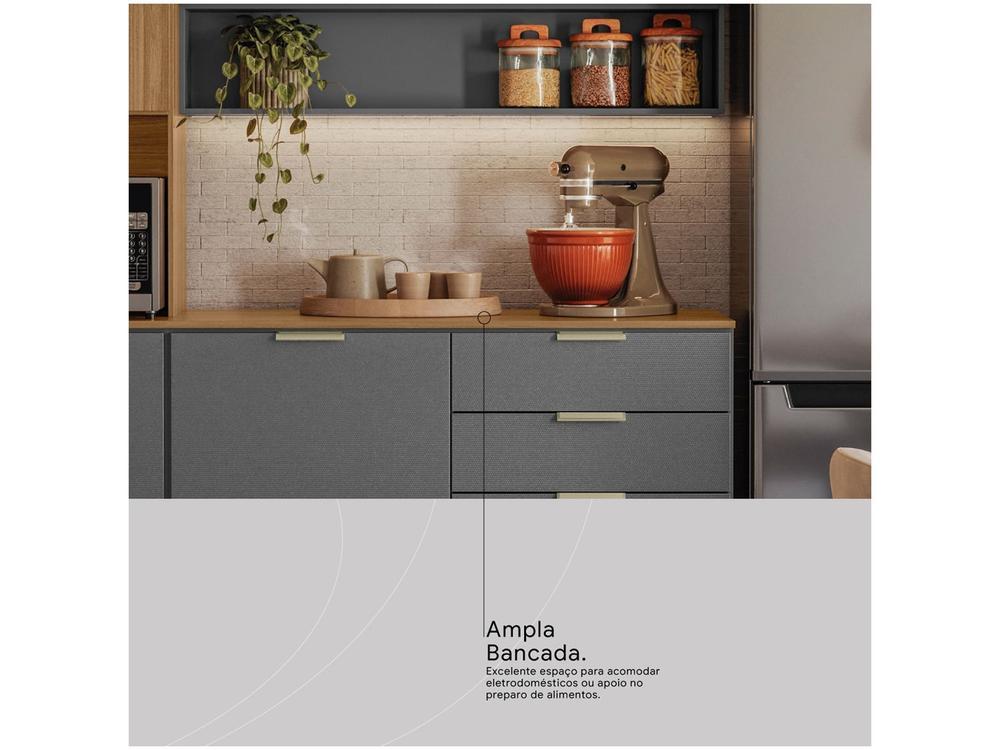 Armário de Cozinha Compacta Demóbile Alba com Balcão 8 Portas 2 Gavetas - 6