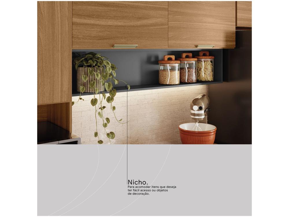 Armário de Cozinha Compacta Demóbile Alba com Balcão 8 Portas 2 Gavetas - 8