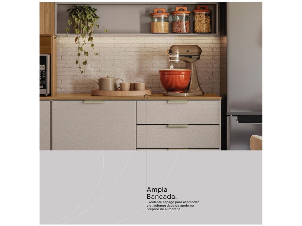 Armário de Cozinha Compacta Demóbile Alba com Balcão 8 Portas 2 Gavetas - 6