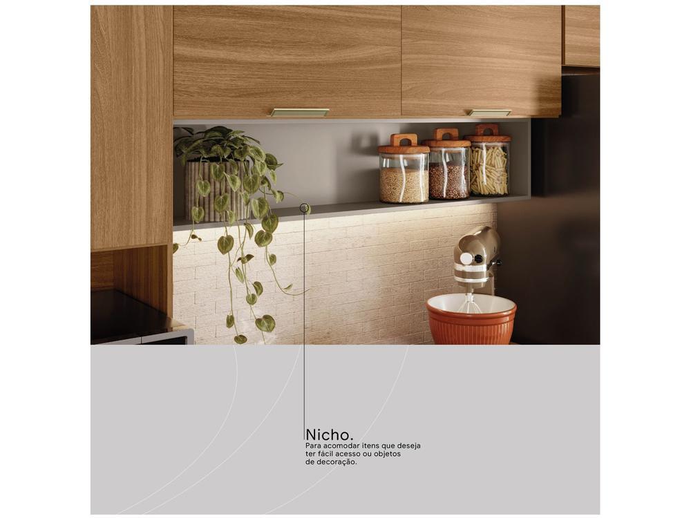 Armário de Cozinha Compacta Demóbile Alba com Balcão 8 Portas 2 Gavetas - 8