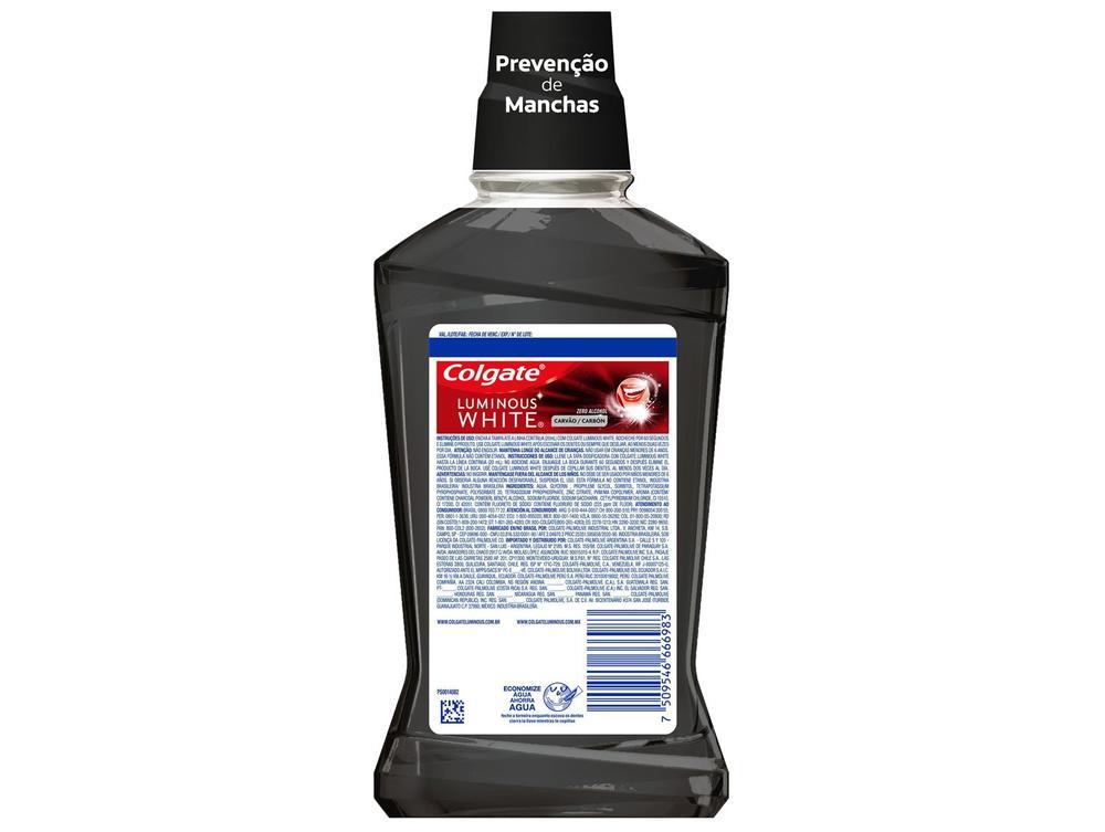 Enxaguante Bucal Colgate sem Álcool Luminous White Carvão Ativado 500ml - 6