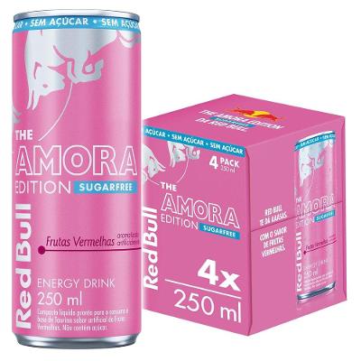 Red Bull Energético Amora Frutas Vermelhas Sem Açúcar 250ml 4 latas