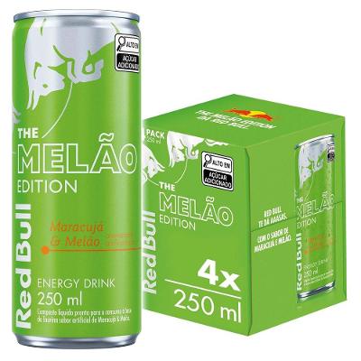 Red Bull Energético Maracujá e Melão 250ml 4 latas