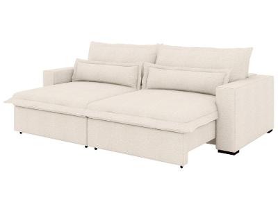 Sofá 4 Lugares Retrátil Reclinável Bouclé Mediterrâneo Bergamo Flexforma Estofados