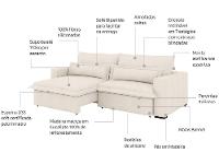 Sofá 4 Lugares Retrátil Reclinável Bouclé Mediterrâneo Bergamo Flexforma Estofados - 2