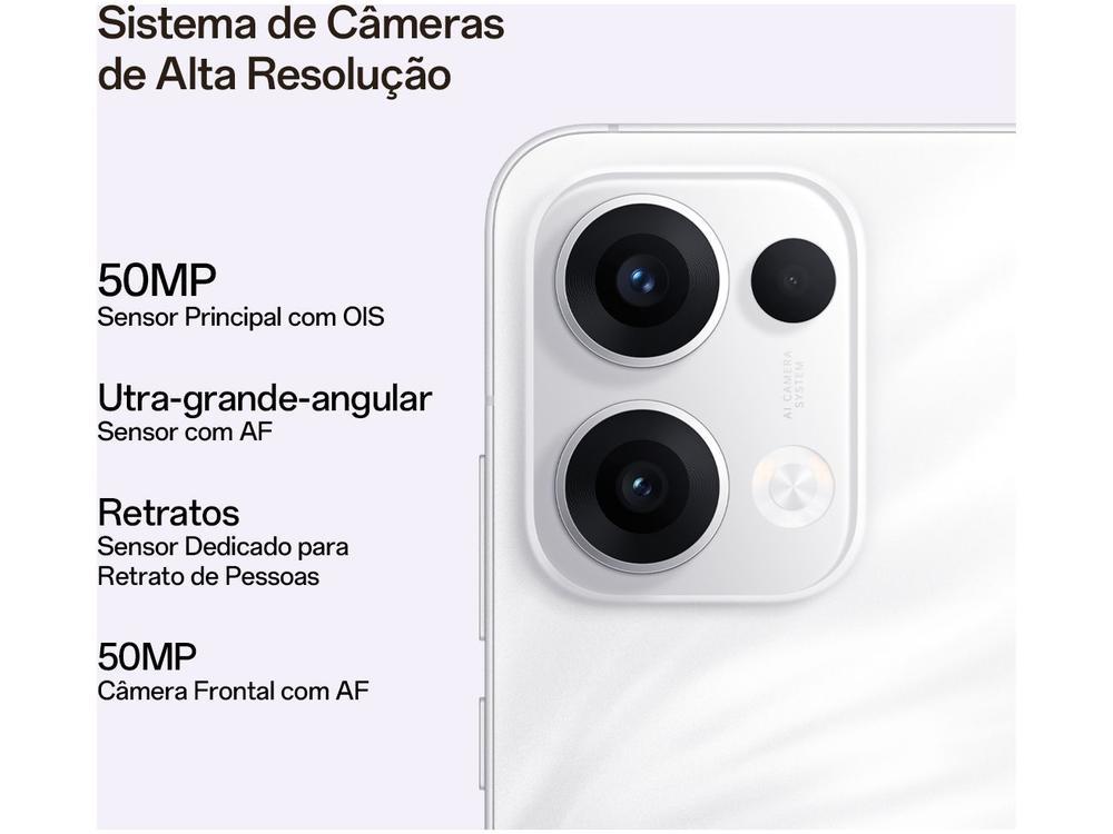 Smartphone OPPO Reno13 512GB Branco 5G 12GB RAM 6,67" Câm. Tripla + Selfie 50MP - 5