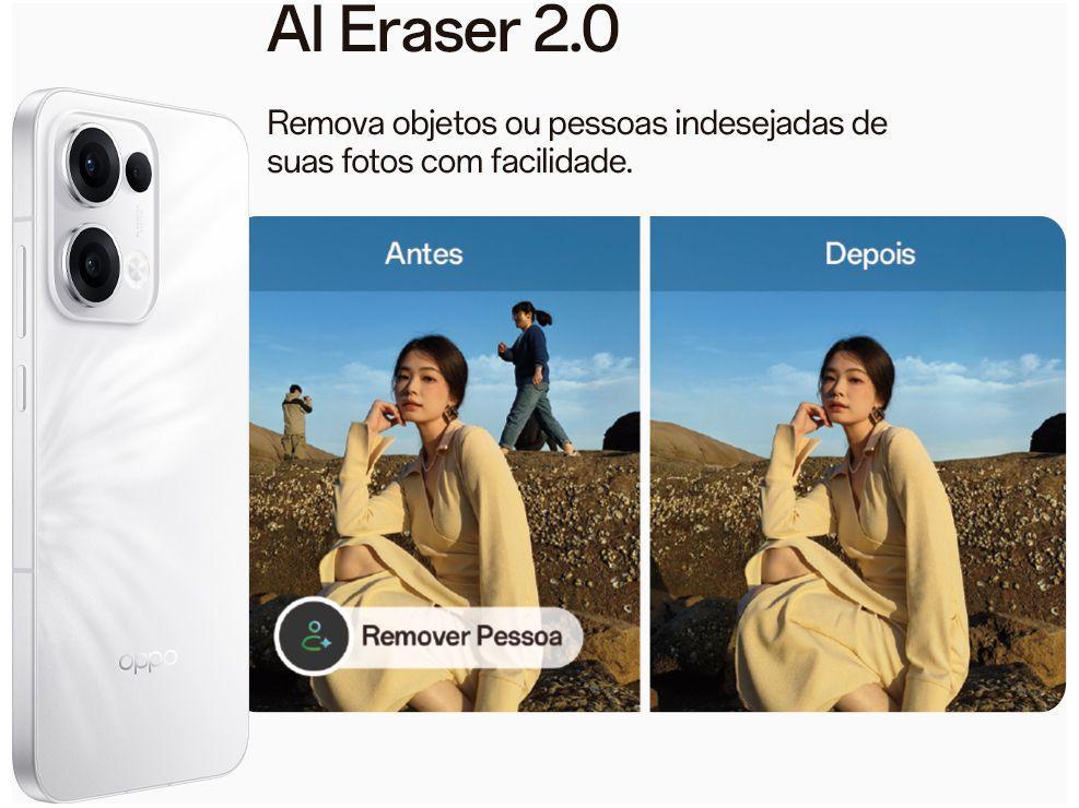 Smartphone OPPO Reno13 512GB Branco 5G 12GB RAM 6,67" Câm. Tripla + Selfie 50MP - 7