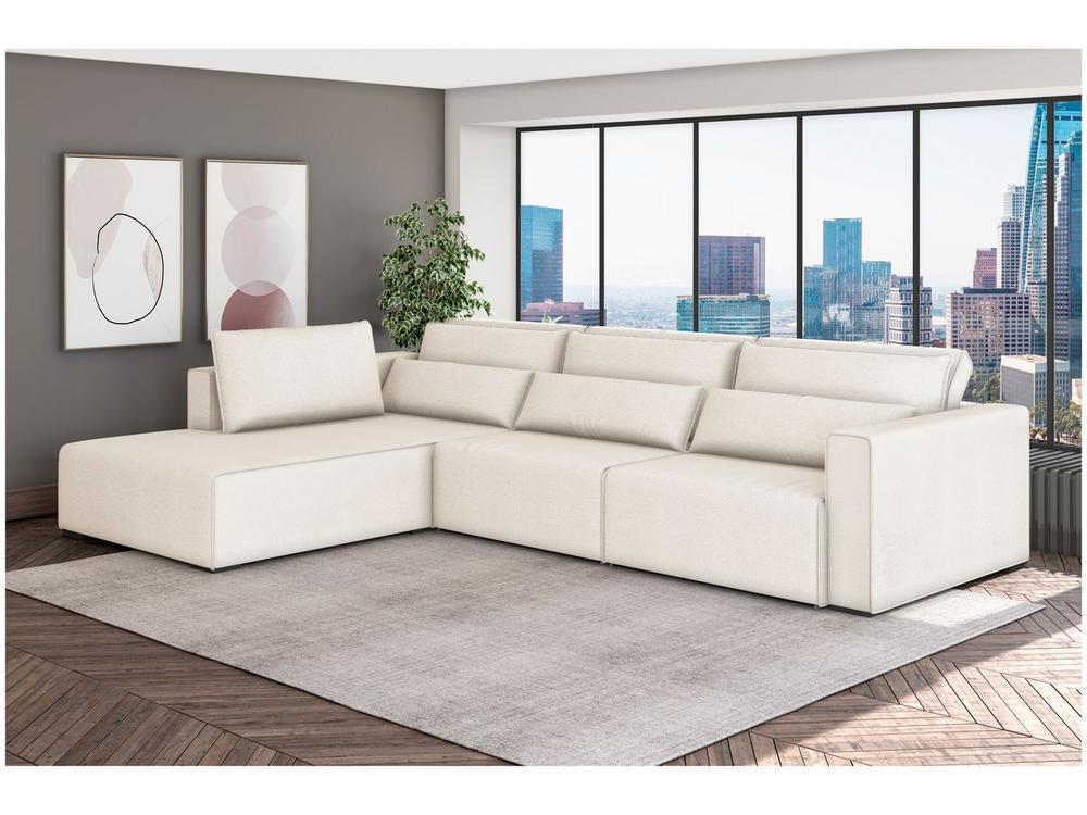 Sofá 6 Lugares Retrátil Reclinável Mediterrâneo Abruzzo Flexforma Estofados - 1