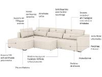 Sofá 6 Lugares Retrátil Reclinável Mediterrâneo Abruzzo Flexforma Estofados - 2