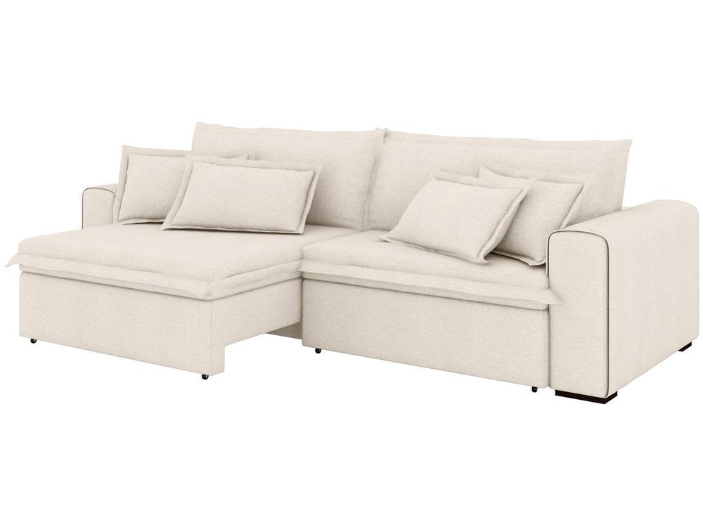 Sofá 4 Lugares Retrátil Recinável Bouclé Mediterrâneo Trentino Flexforma Estofados - 4