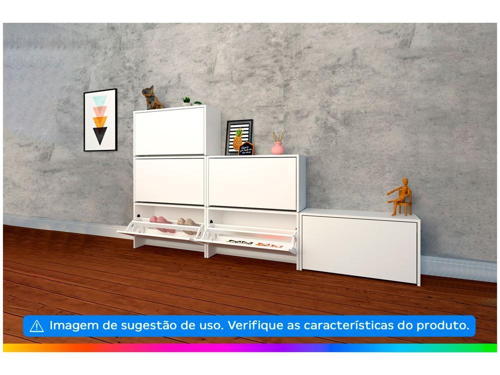 Sapateira 1 Porta 2 Prateleiras Multivisão Vai e Vem - 2