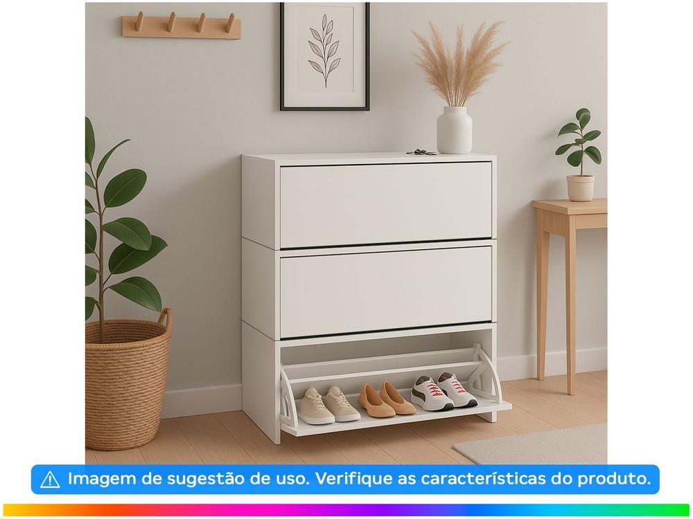 Sapateira 1 Porta 2 Prateleiras Multivisão Vai e Vem - 3