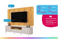 Rack para TV até 75" 1 Gaveta 2 Portas DJ Móveis Areta - 2