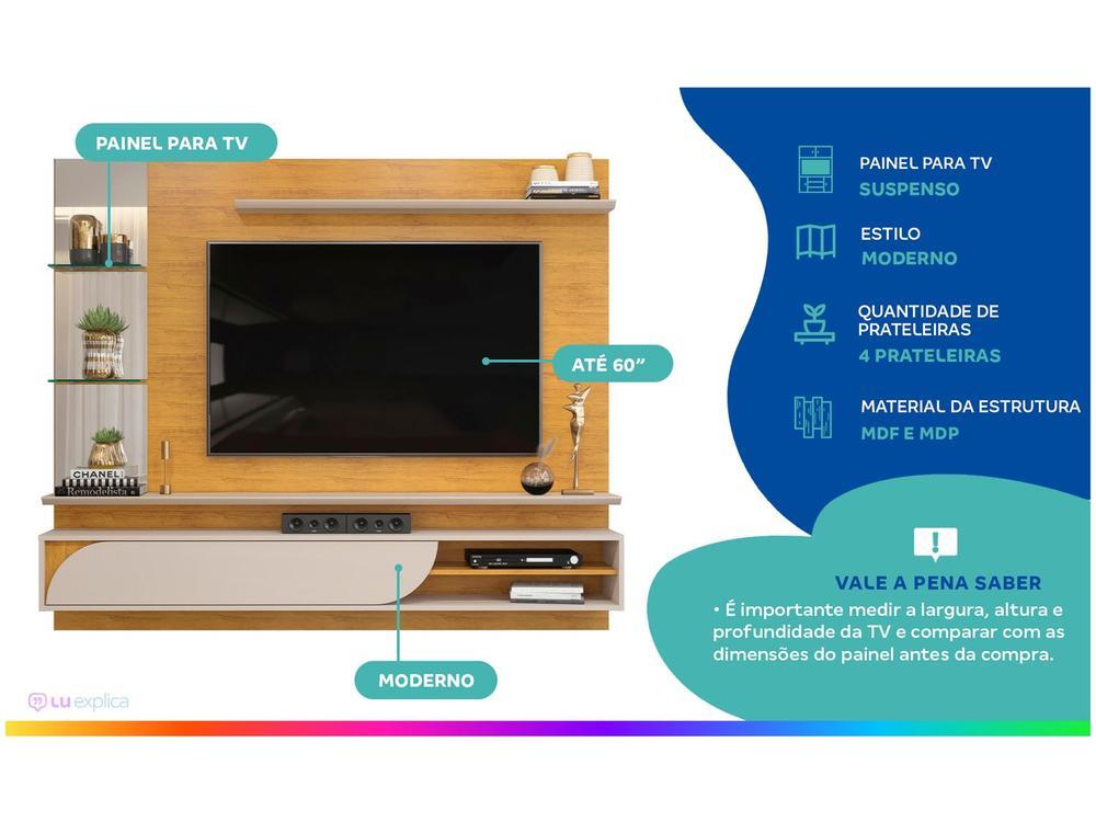 Painel para TV até 60" DJ Móveis Ravi - 2