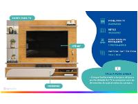 Painel para TV até 60" DJ Móveis Ravi - 2