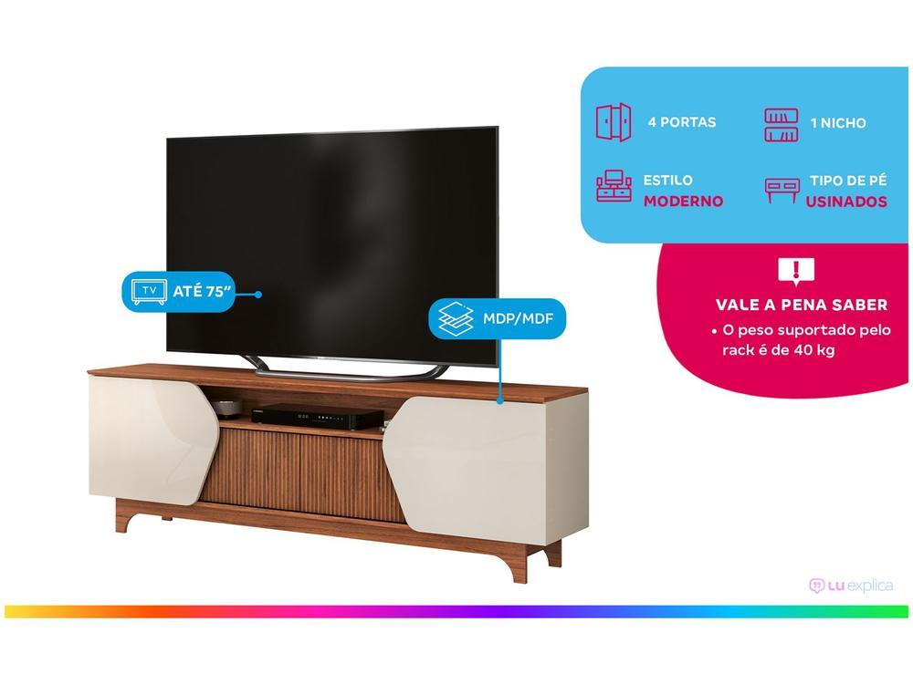 Rack para TV até 75" 4 Portas DJ Móveis Helo - 2