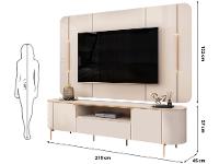 Rack para TV até 75" 1 Gaveta 2 Portas DJ Móveis Areta - 3