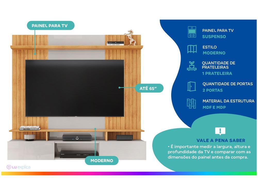 Painel para TV até 65" DJ Móveis Ben - 2