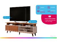 Rack para TV até 70" 1 Porta DJ Móveis Flow - 2