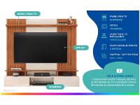 Painel para TV até 65" DJ Móveis Ben - 2