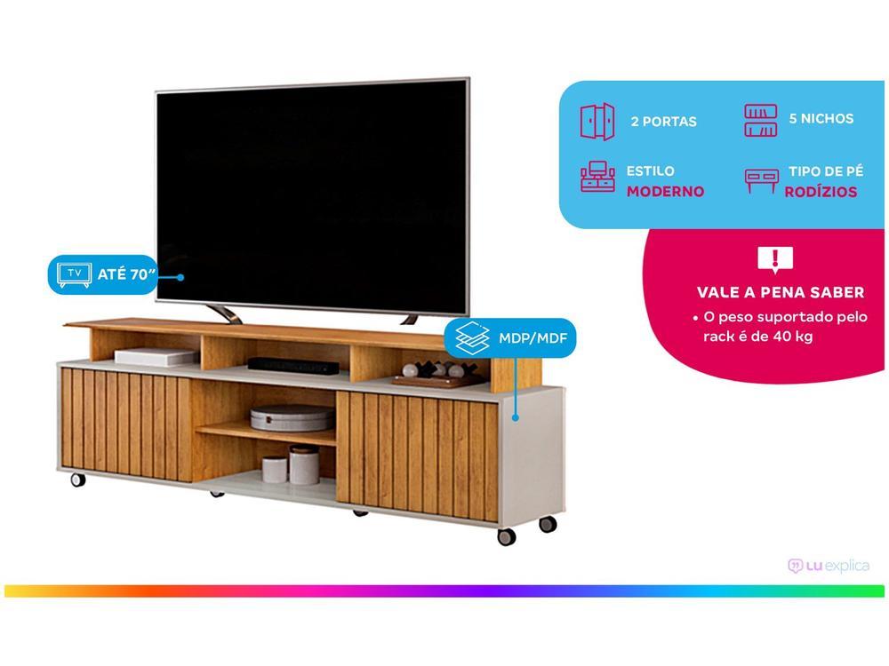 Rack para TV até 70" 2 Portas DJ Móveis Olimpic - 2