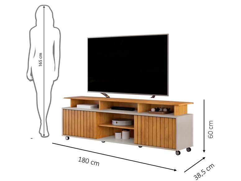 Rack para TV até 70" 2 Portas DJ Móveis Olimpic - 3