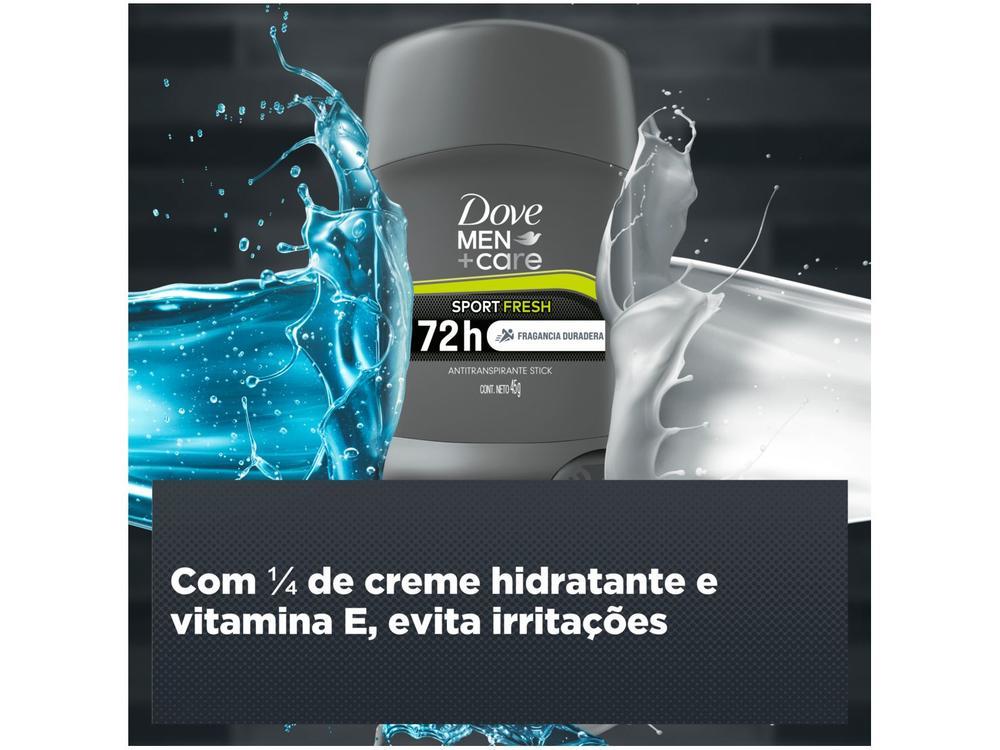 Desodorante Stick Antitranspirante Dove Masculino Vegano 72 Horas Sport Fresh 45g - 4