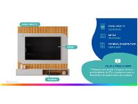 Painel para TV até 65" DJ Móveis Tom - 2