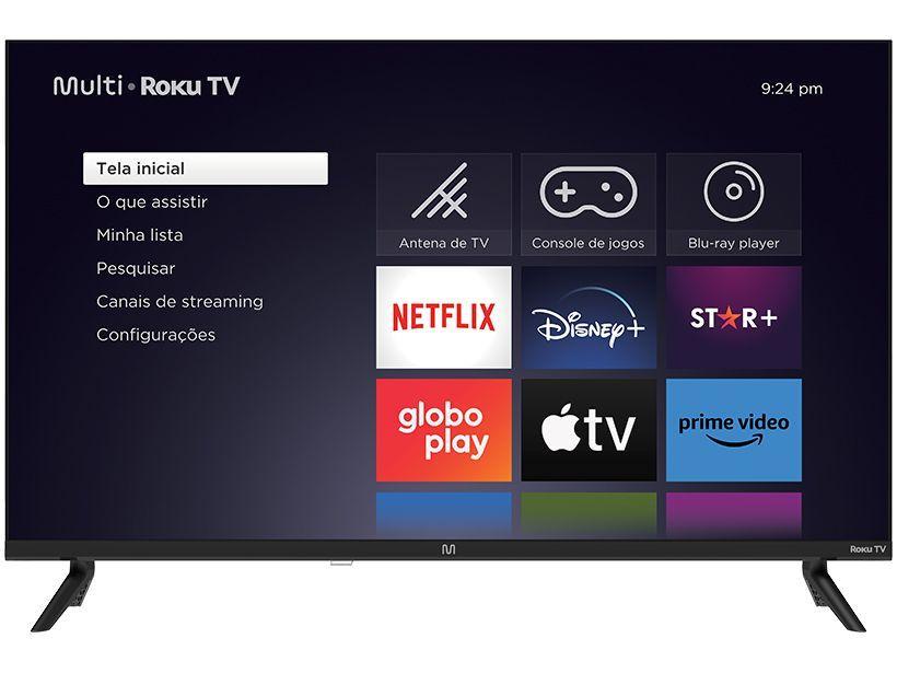 Smart TV 32" HD DLED Multi TL052M Roku TV Quad-core Alexa Google Assistente e Siri - 3