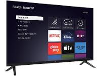 Smart TV 32" HD DLED Multi TL052M Roku TV Quad-core Alexa Google Assistente e Siri